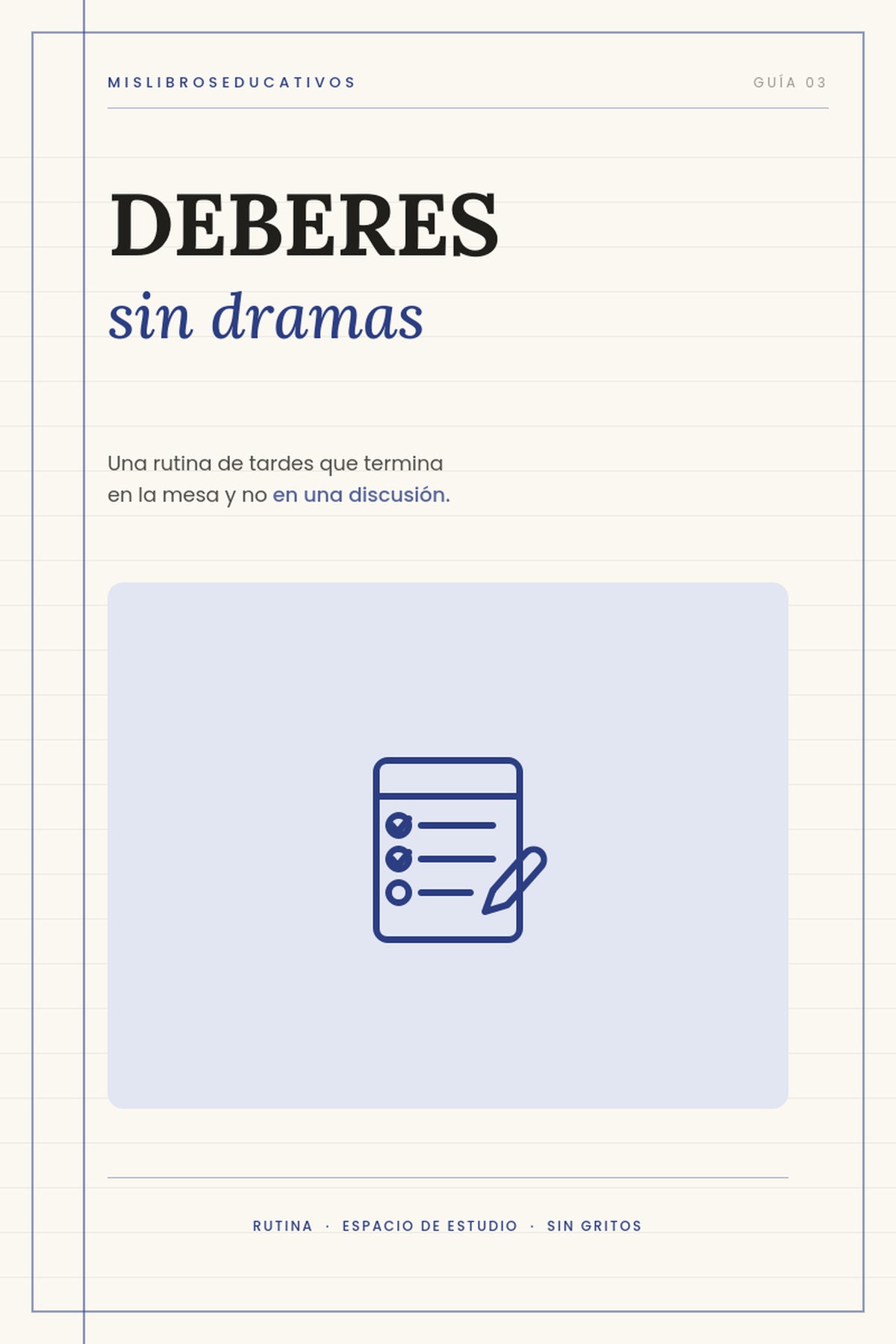 Ebook Deberes sin Dramas